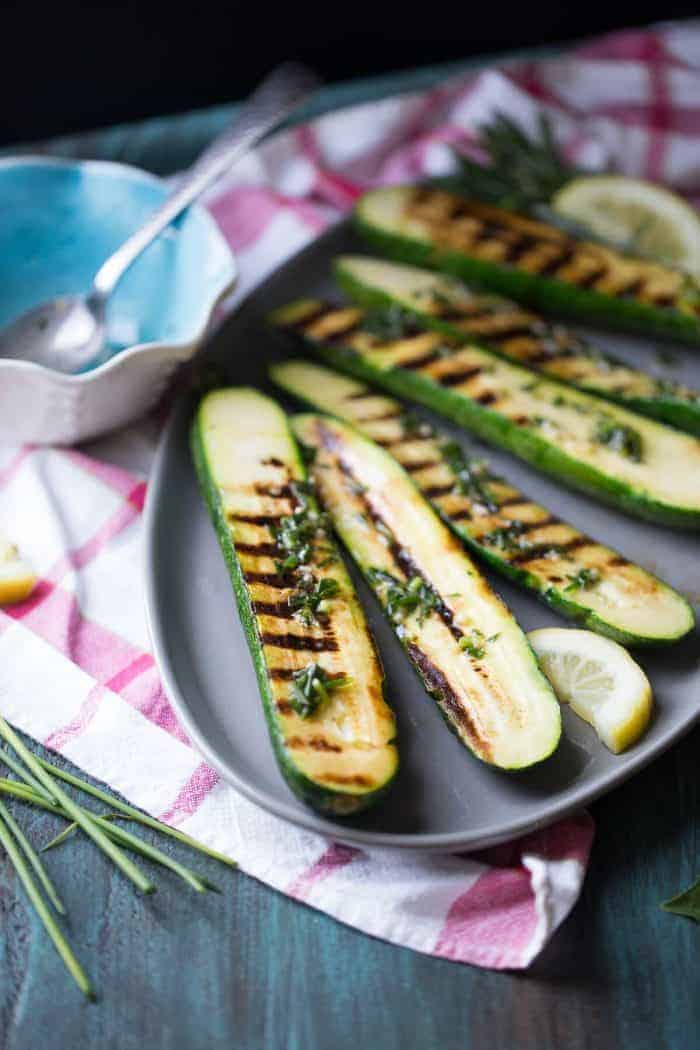 Herb Drizzled Grilled Zucchini