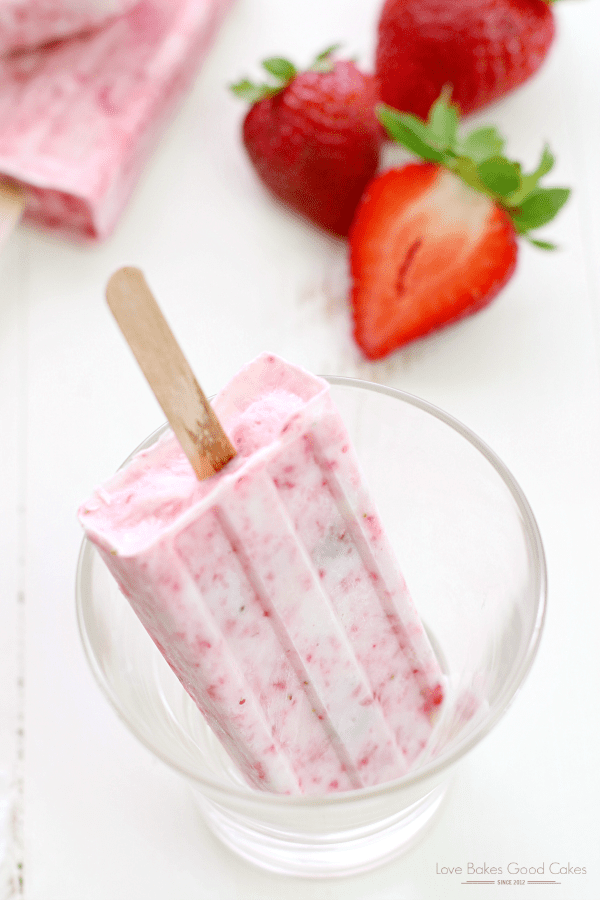 Strawberry Yogurt Popsicles summer recipes
