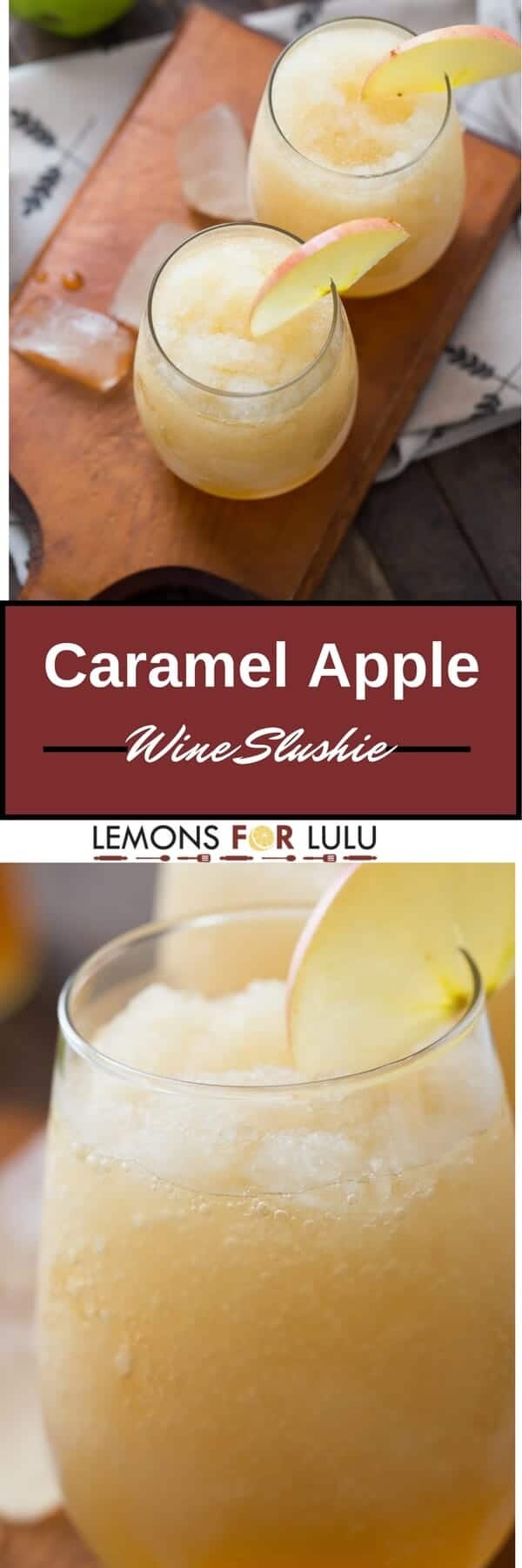 Apple cider and pinot Grigio make one delicious cocktail! You won't even notice the alcohol, just the sweet caramel taste!