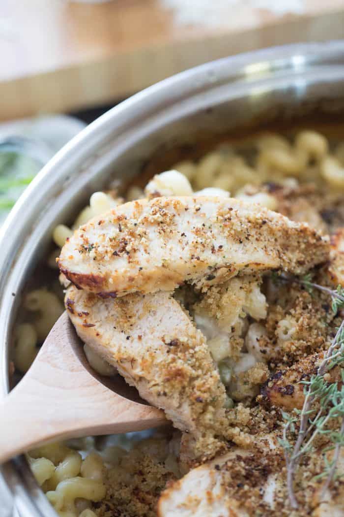 This turkey tetrazzini boasts cruly pasta resting in a rich, creamy sauce and succulent turkey slices on top. This skillet meal is a easy, simple and will please any palate!
