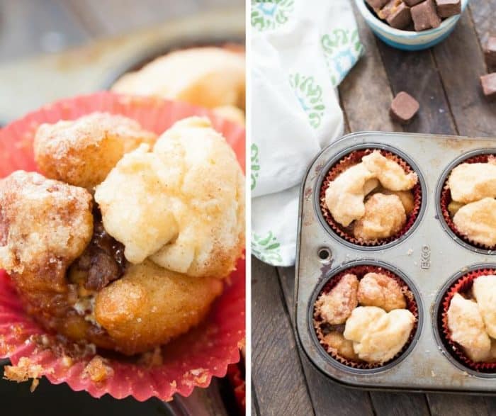 Who can resist monkey bread? These monkey bread muffins are fun to eat, especially with their caramel apple centers!