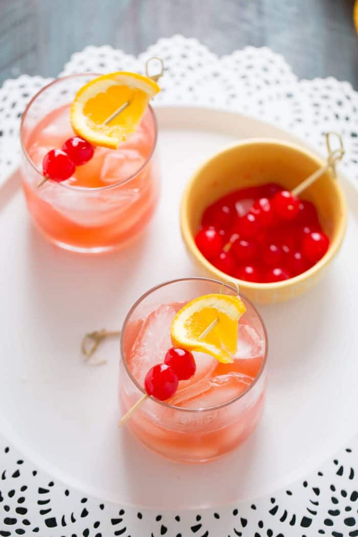 This bourbon Daisy is simple and fun. Lemon juice and grenadine are mixed with bourbon to give you this flirty cocktail!