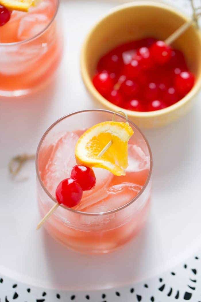 Bourbon, lemons and grenadine make up this bourbon Daisy. This is such a sophisticated and fun way to enjoy bourbon.