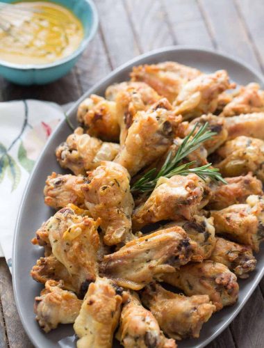These are the crispiest wings! Rosemary and garlic make them so flavorful!