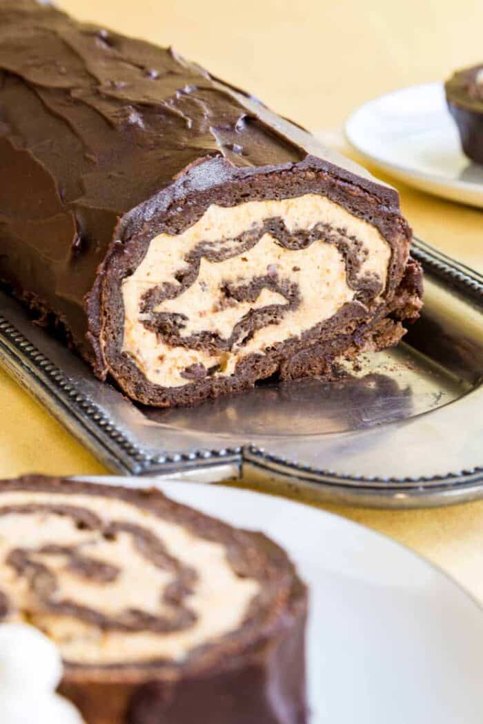 Pumpkin Cheesecake Flourless Chocolate Cake Roll fall recipes