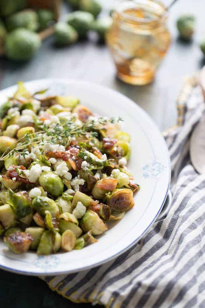Sauteed Brussel Sprouts with Fig Glaze