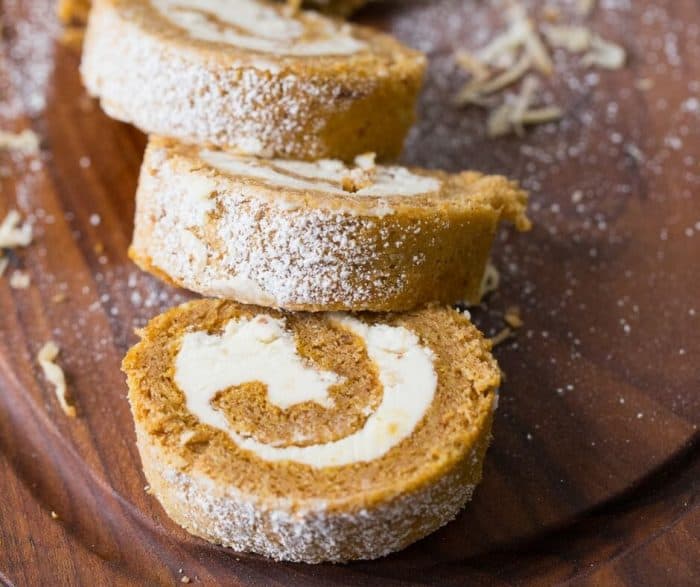 You've never had a cake roll quite like this! The perfect pumpkin cake is wrapped around a creamy, toasted coconut frosting. Together, they are amazing!