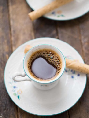Greek coffee is a staple in our house the rich tasting coffee and deep flavored aroma will have you hooked too!
