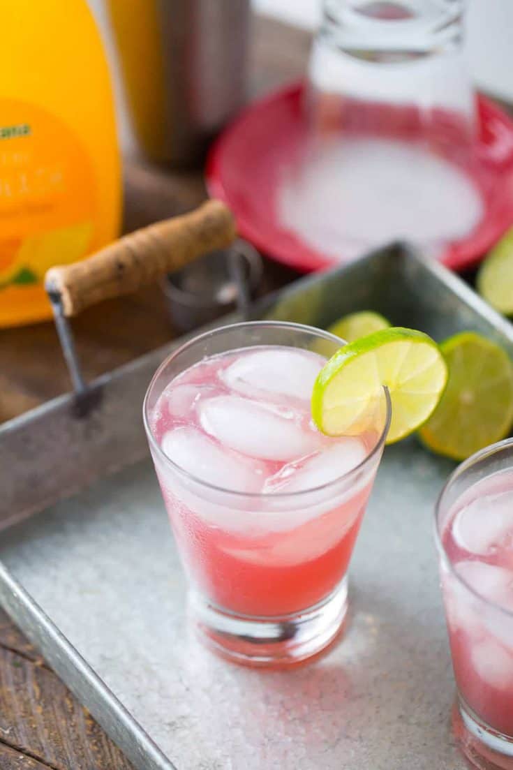 Get your happy hour going with this margarita on the beach cocktail. This simple drink is the combination of two classics!
