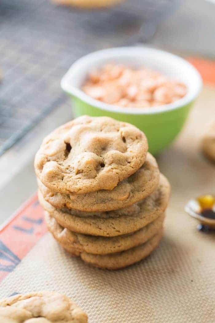 Soft, chewy gingerbread cookies with butterscotch chips that melt into your mouth. These cookies capture the essence of the holidays!