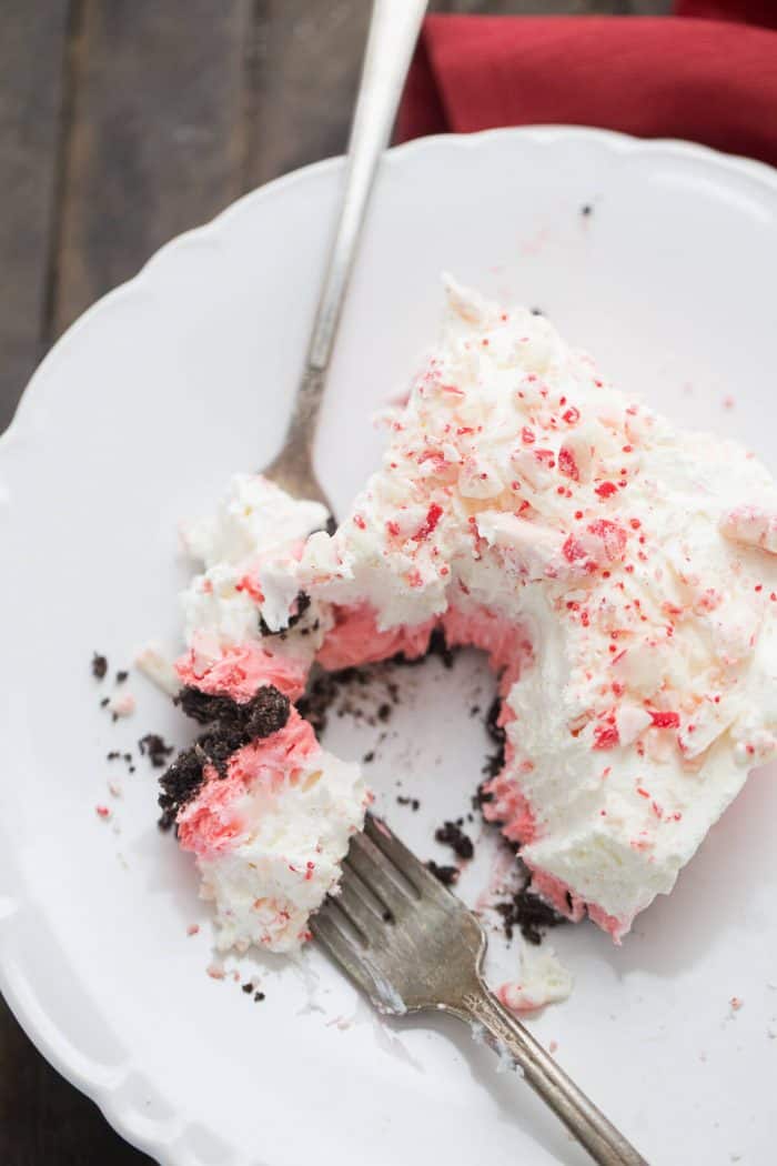 Peppermint and white chocolate are perfect partners in this easy layered pudding dessert!