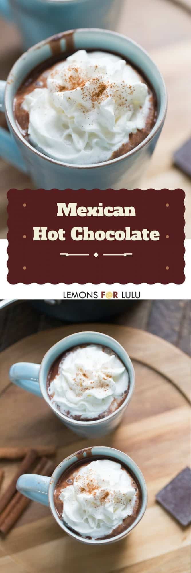 How do you take your hot chocolate? I take mine sweet and spicy like this Mexican hot chocolate recipe! It is the BEST!