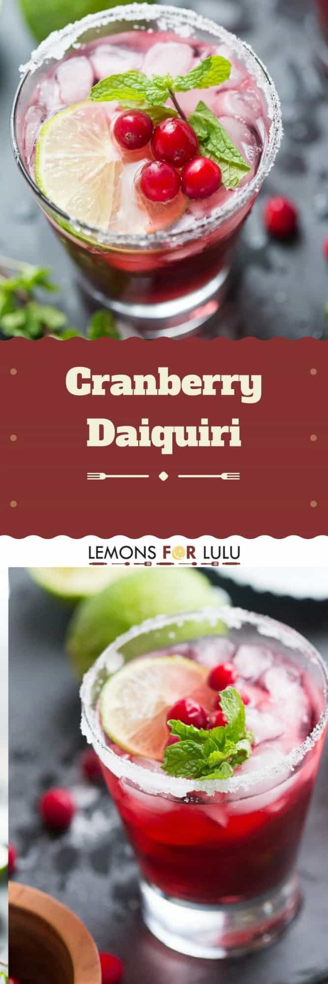Want to liven up your party? Serve up this cranberry daiquiri for a unique and festive cocktail!