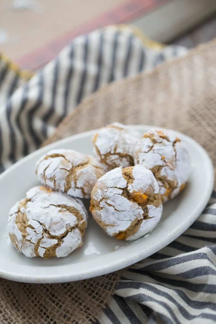 This caramel crinkle cookie recipe is a nice change from the traditional chocolate! They are so easy to make too!