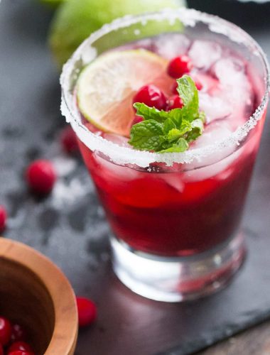 What is red, green, cool and delicious? This cranberry daiquiri!