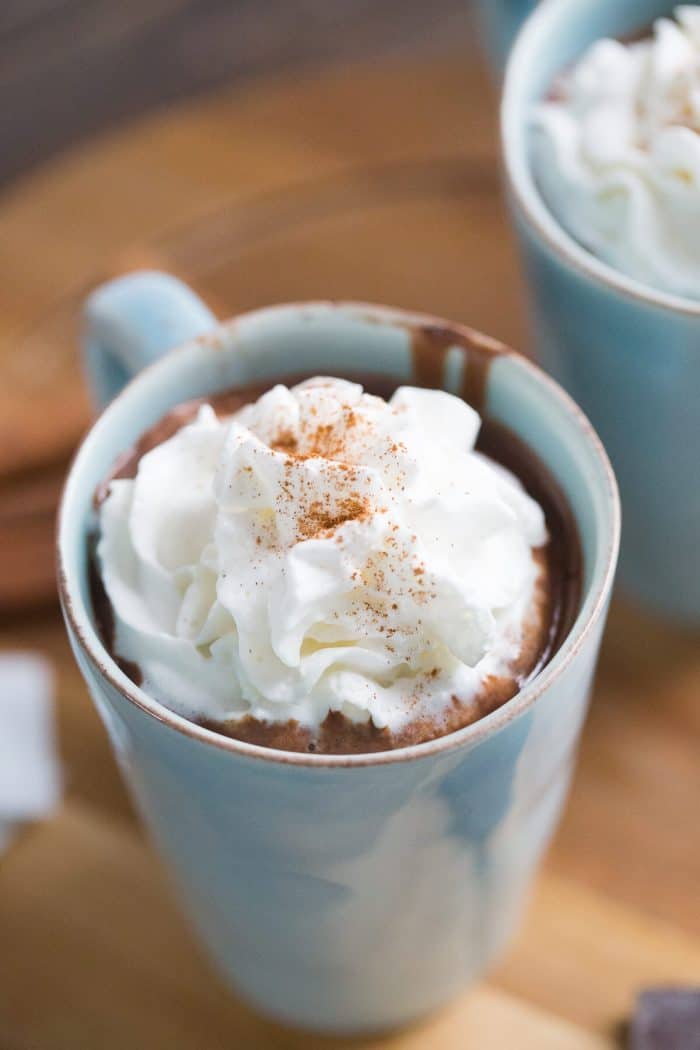 This Mexican hot chocolate is the creamiest cocoa ever! Its so rich and delicious!