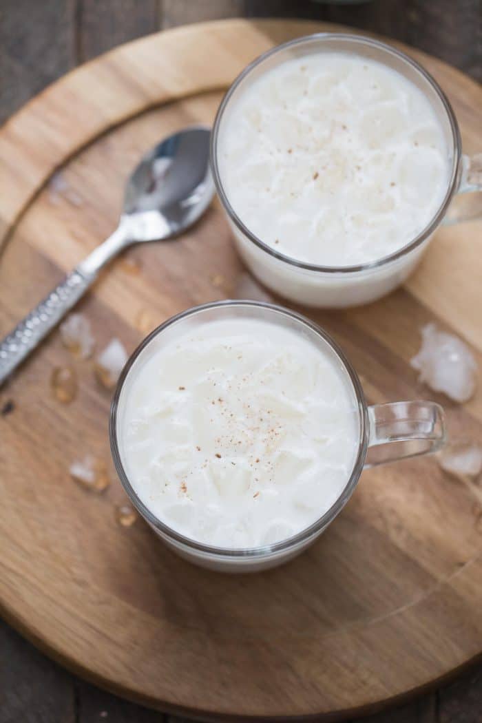 Eggnog isn't the only way to liven the holidays! Try this salted caramel milk punch instead!