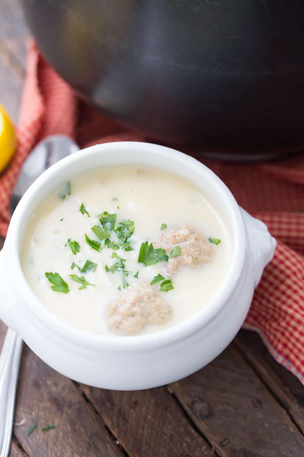 Avgolemono is a classic Greek lemon soup that is so simple yet heartwarming!