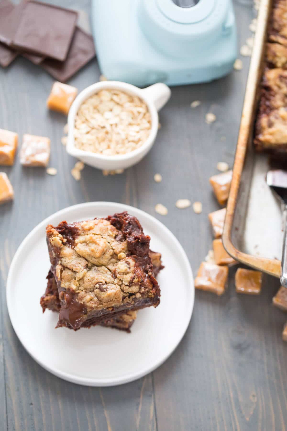 Brookie bars are so easy and delicious, but when you add a caramel filling, they become amazing!