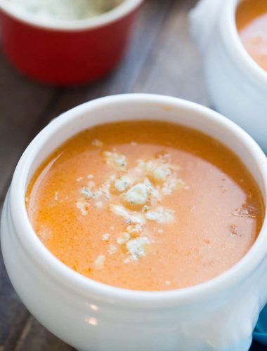 This Buffalo chicken soup will have you hooked! Its a mildly spicy way to enjoy creamy chicken soup!