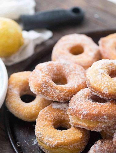 Donut biscuits are soft and tender with a vibrant lemon sugar coating