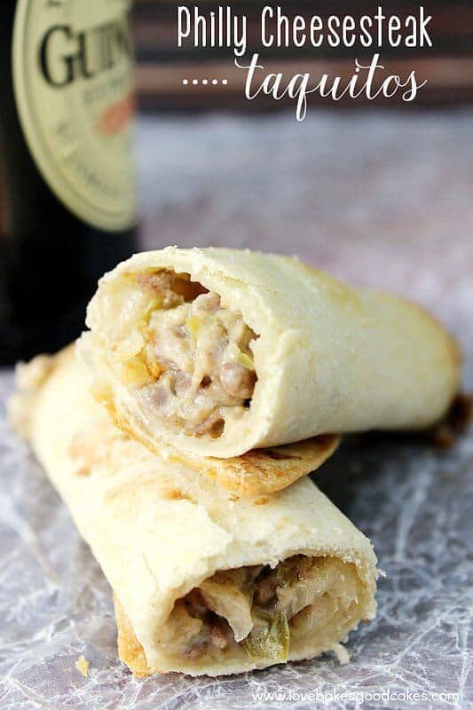Philly Cheesesteak Taquitos game day recipes