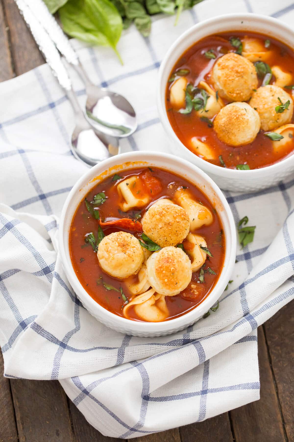 This pizza soup has everything you love about pizza and more!