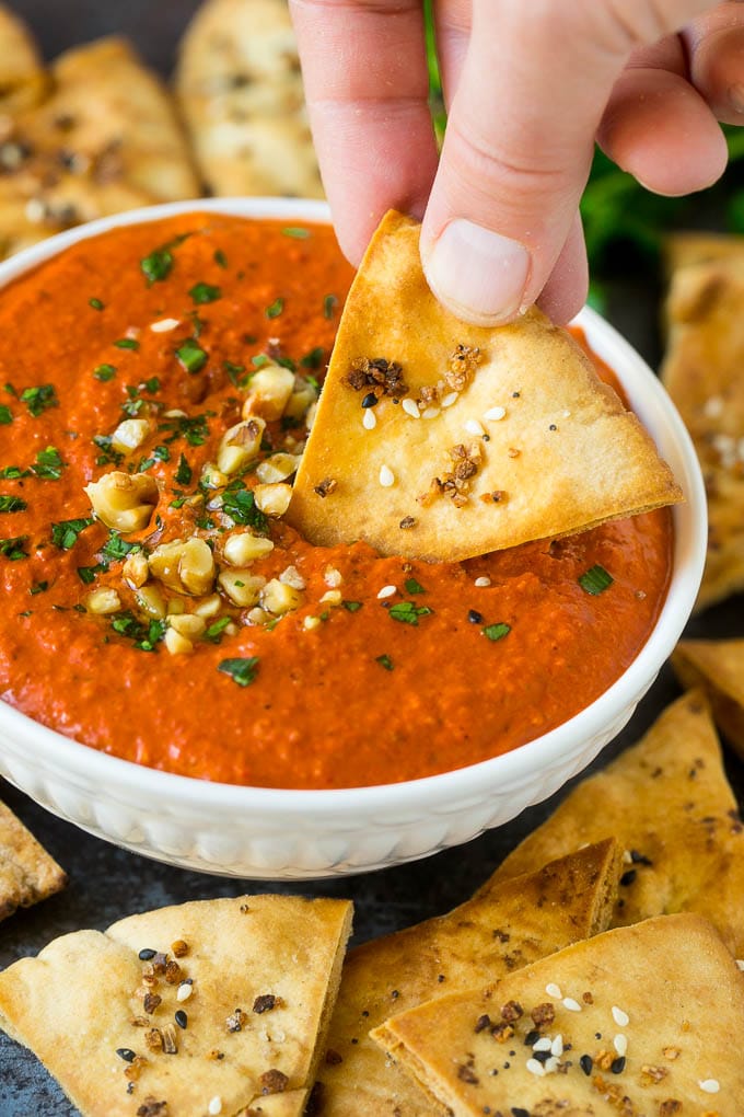 Roasted Red Pepper Dip game day recipes