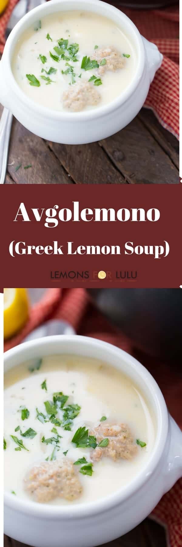 Avgolemono is pure comfort food. This Greek lemon soup recipe requires only a handful of ingredients yet is such a satisfying and comforting meal!