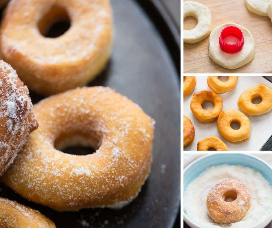Bisuit donuts could not be easier! These are perfect coated in a simple lemon sugar topping.