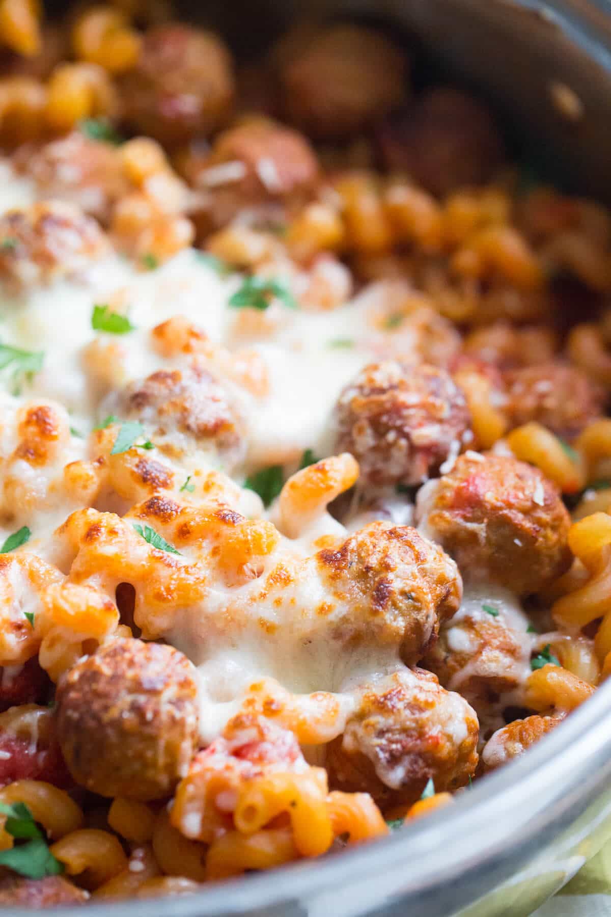 This easy meatball lasagna recipe is going to be your new favorite meal! The best part is it is made in one skillet!