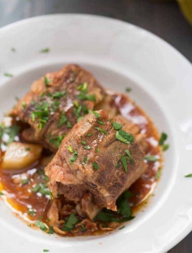 Guinness makes these slow cooker short ribs taste amazing! You will love this hearty meal!