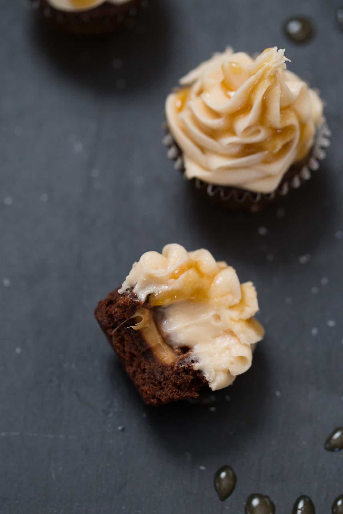 Bailey's Salted Caramel Brownies are crave-worthy two bite treats! Set yourself a few because the chocolate brownies are going to go quickly!