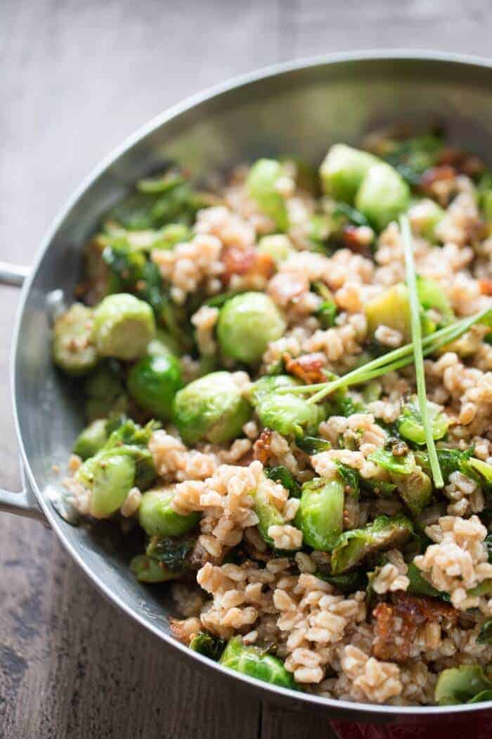 Brussels Sprouts and Farro Salad Easter recipes