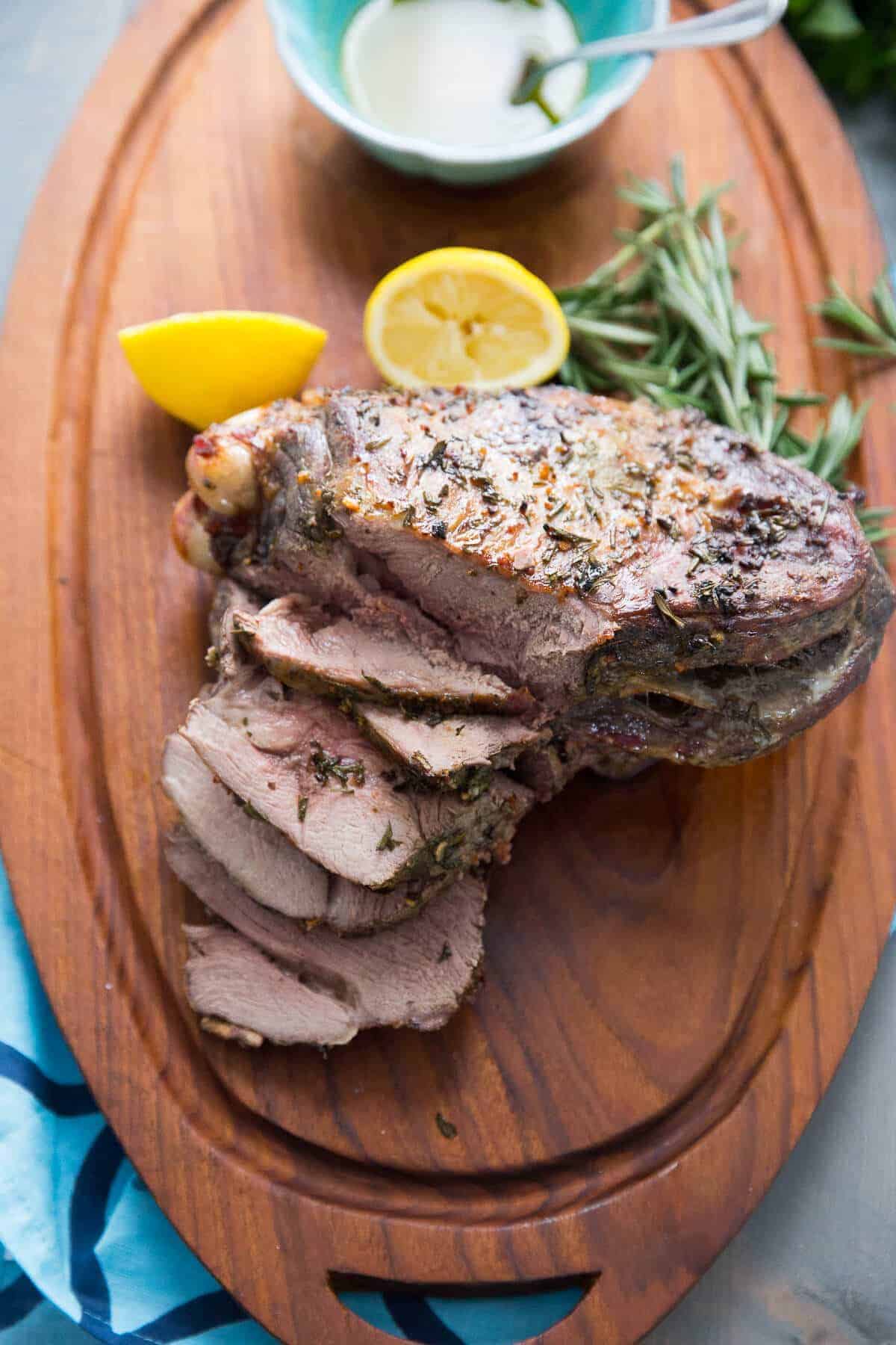This easy lamb roast commands center stage! The Greek flavor make the most tender roast!