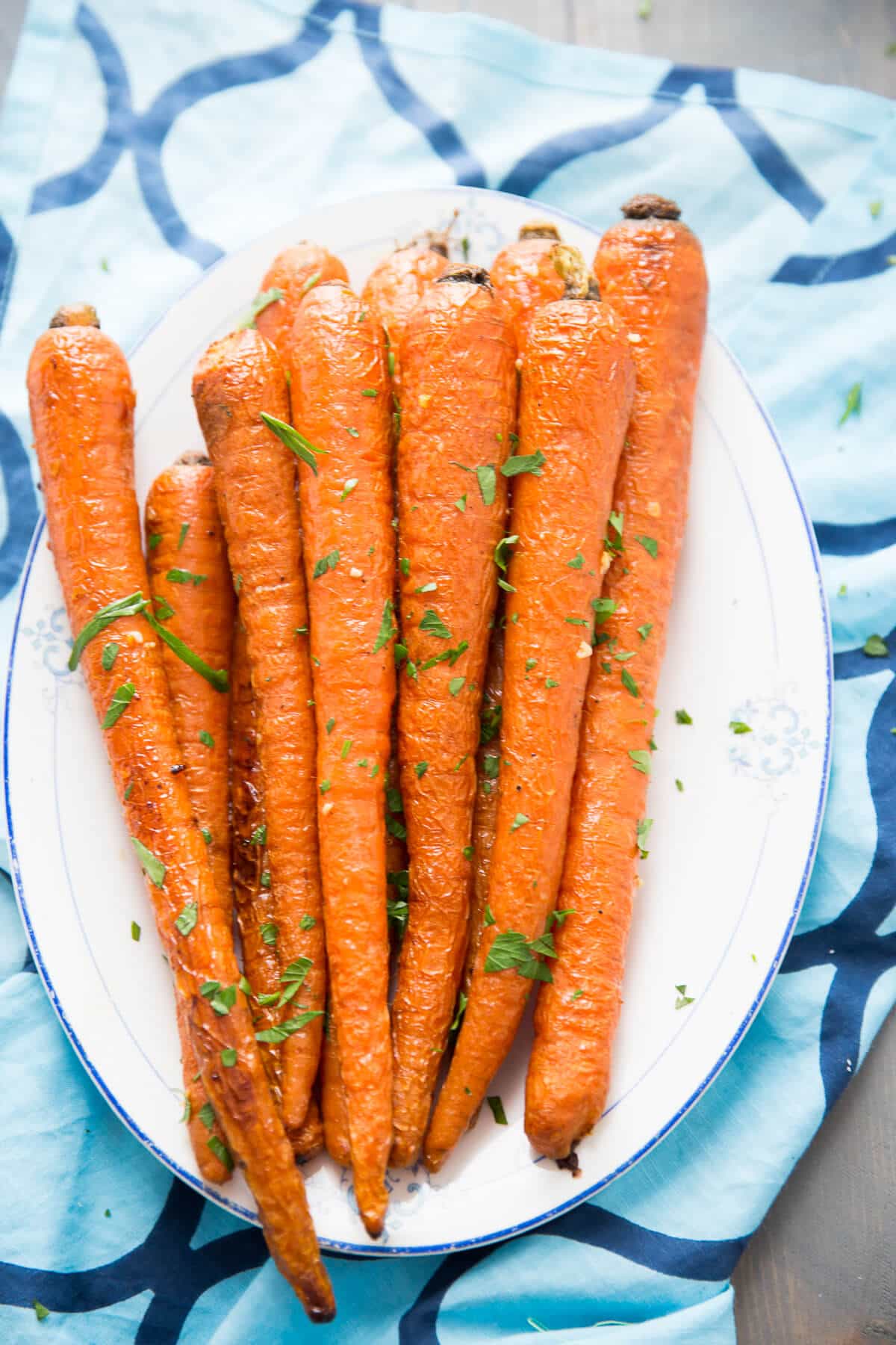 Oven roasted carrots are such a simple side dish! The bake up soft, tender and so delicious!