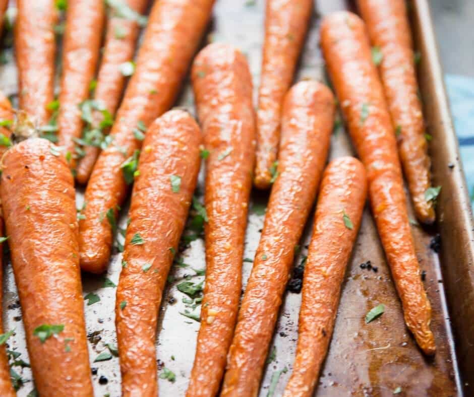 Oven roasted carrots are soft and tender! You will love how simple they are to prepare!