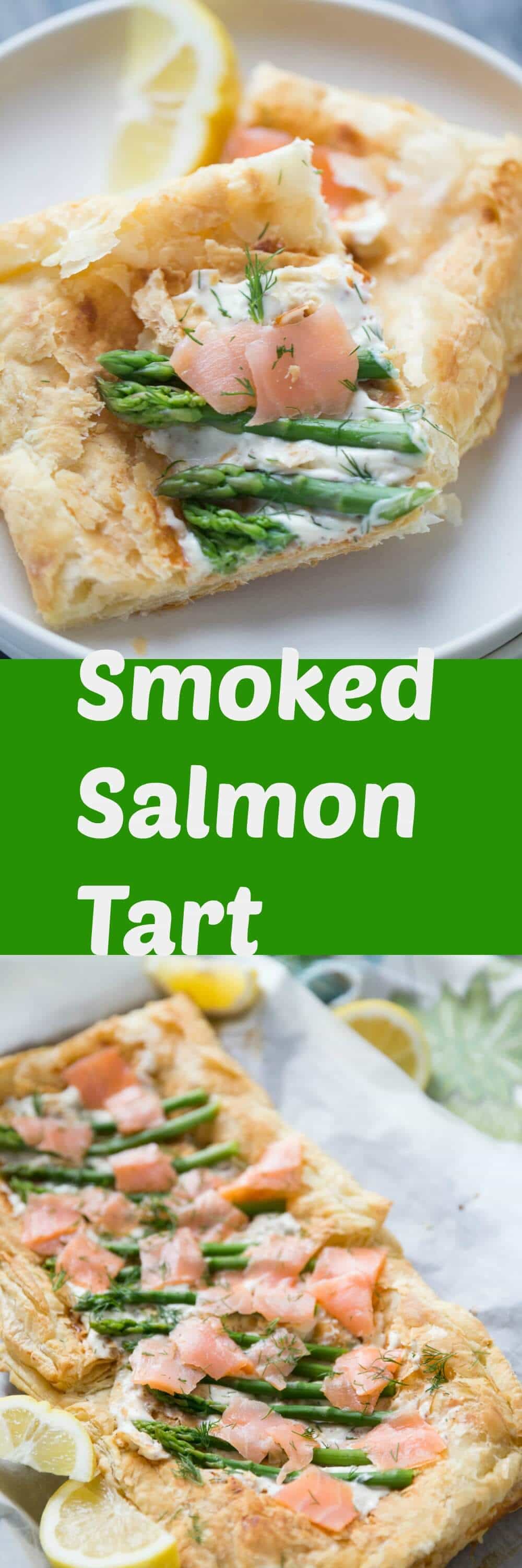 This recipe for asparagus and smoked salmon tart is impressive yet simple! This light and flaky dish is a light and tasty dish that is perfect for spring!