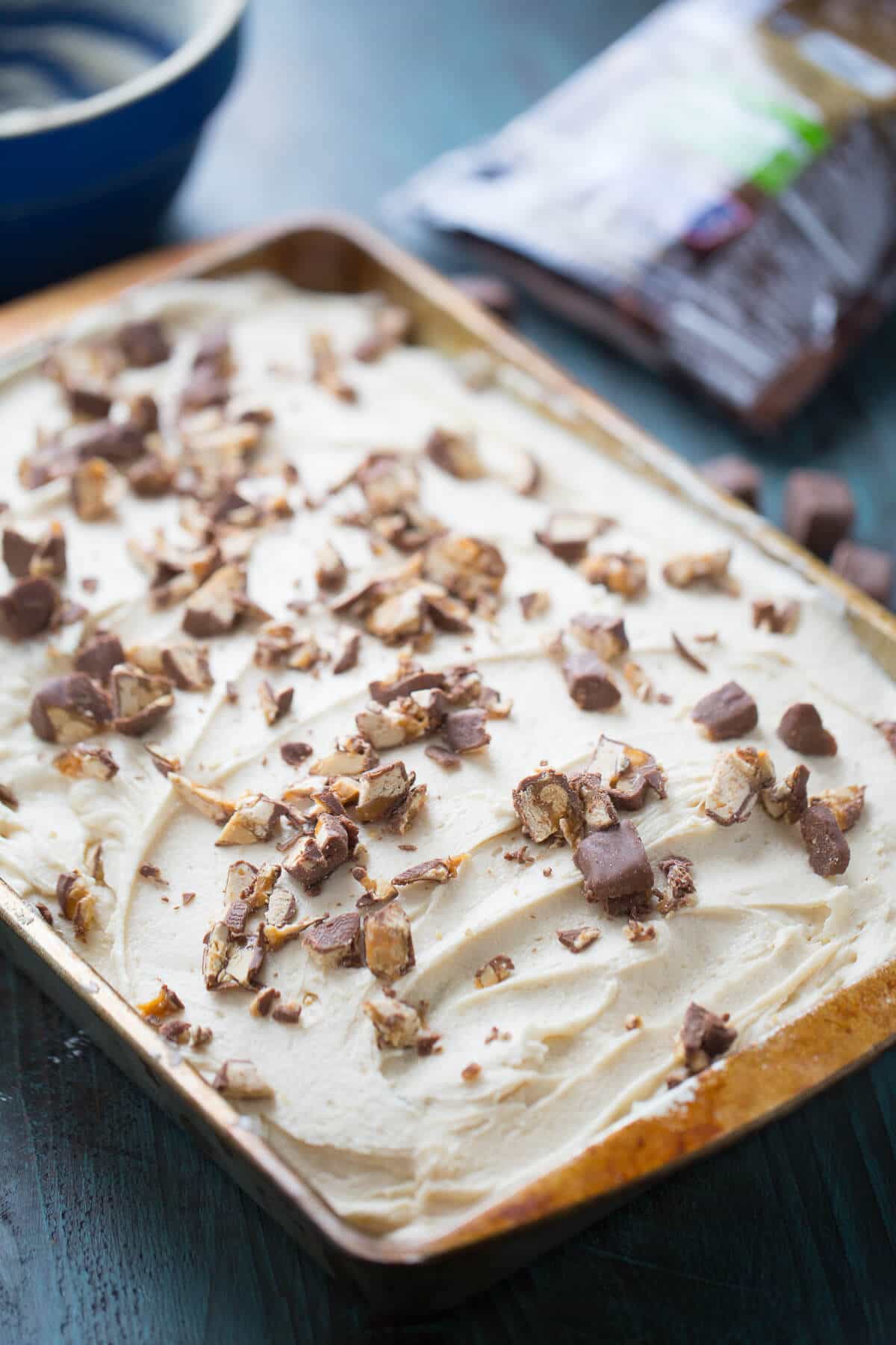 You need this Snickers Poke Cake! It is just what ever chocolate lover needs!