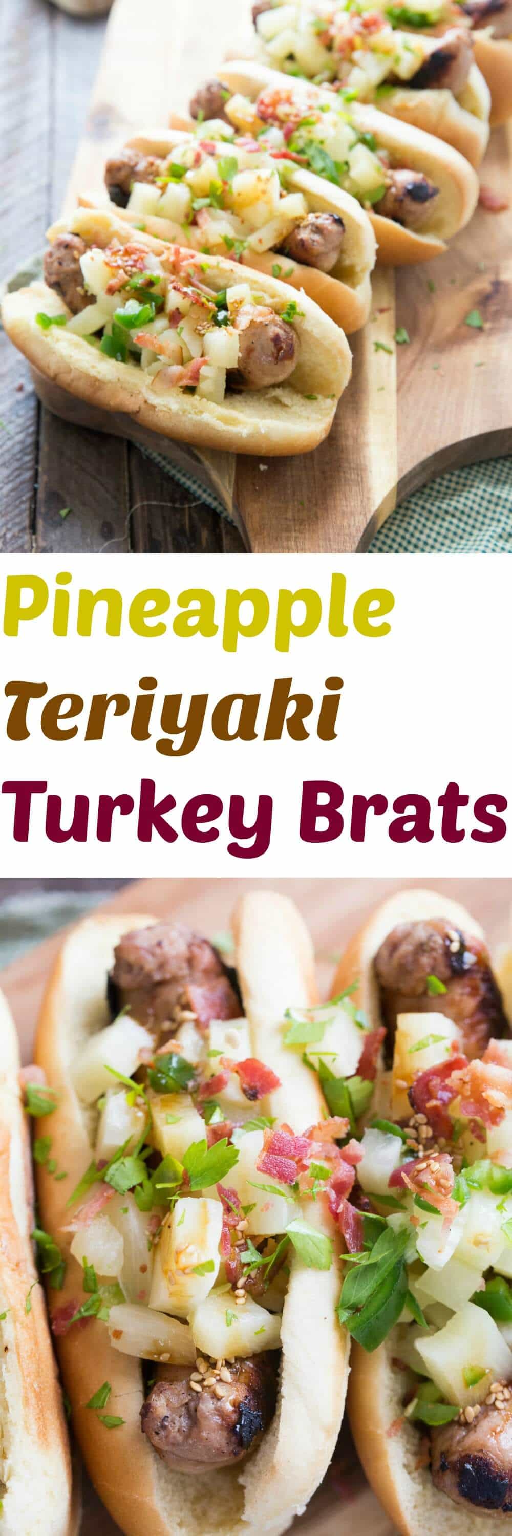 Summer is here with these easy pineapple Teriyaki turkey brats! These brats are topped with fresh pineapple and jalapenos as well as a homemade Teriyaki sauce! The flavors are fresh, spicy and sweet! lemonsforlulu.com