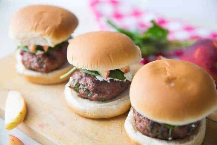 Basil Peach Pork Burger Recipe