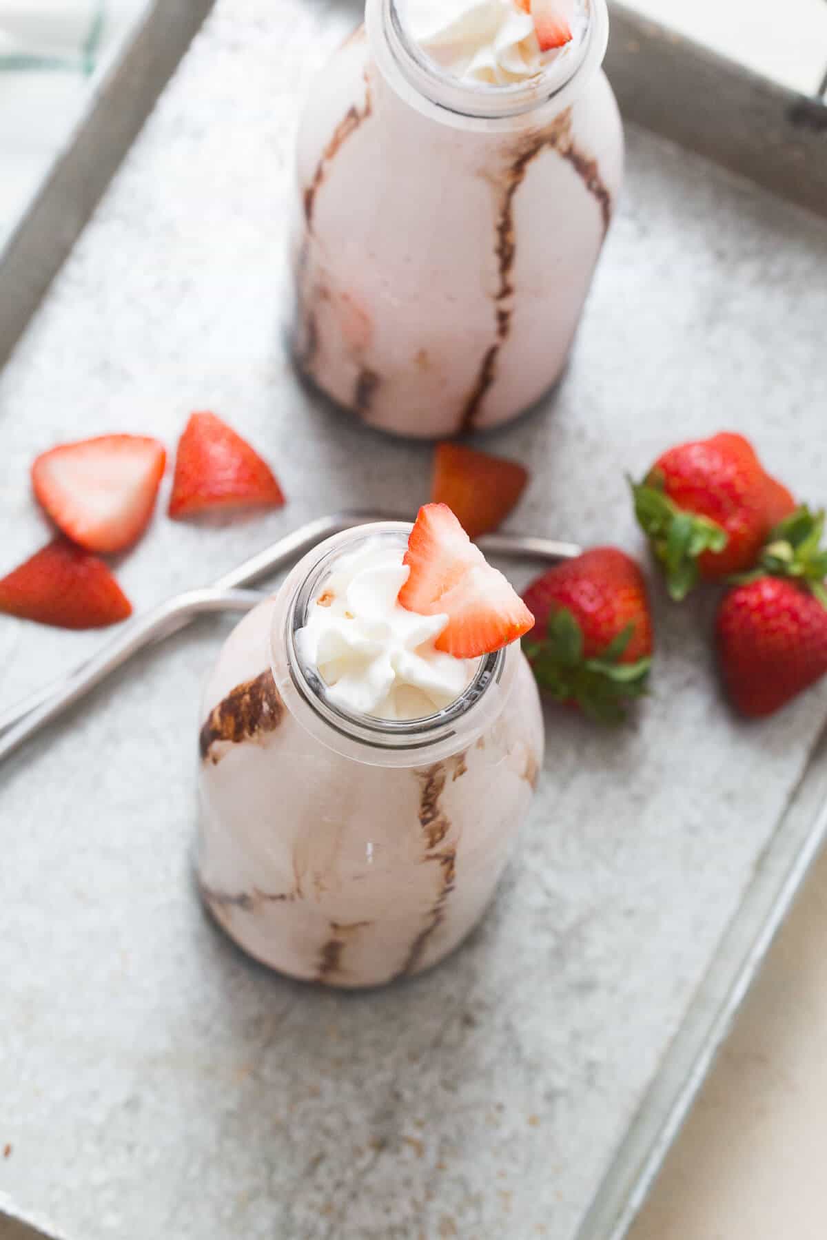 Love a good strawberry milkshake? How about adding a little bourbon!