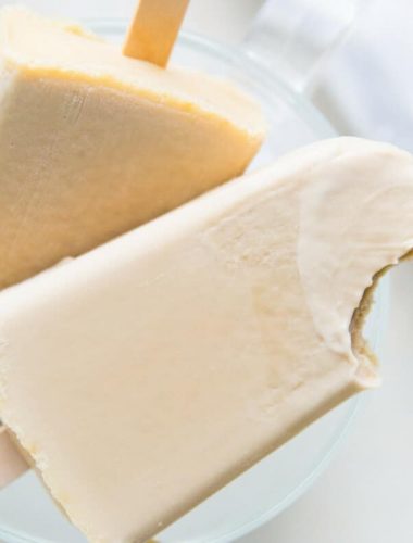 These Dirty Chai popsicles combine espresso with Chai tea! They are going to be your favorite summer time treat!