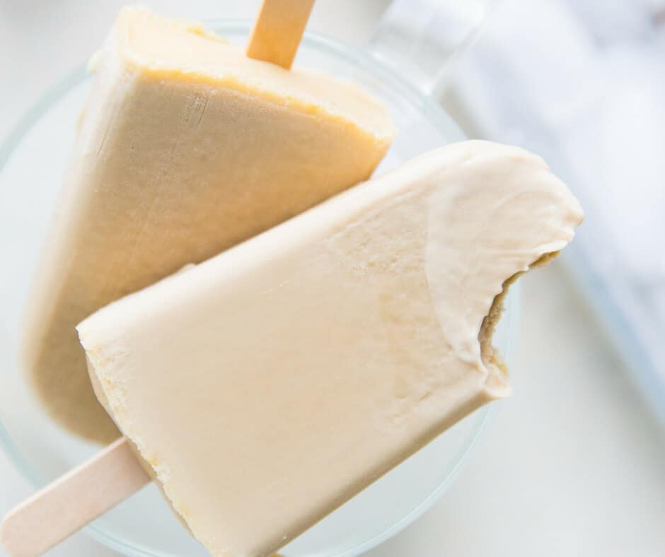 These Dirty Chai popsicles combine espresso with Chai tea! They are going to be your favorite summer time treat!