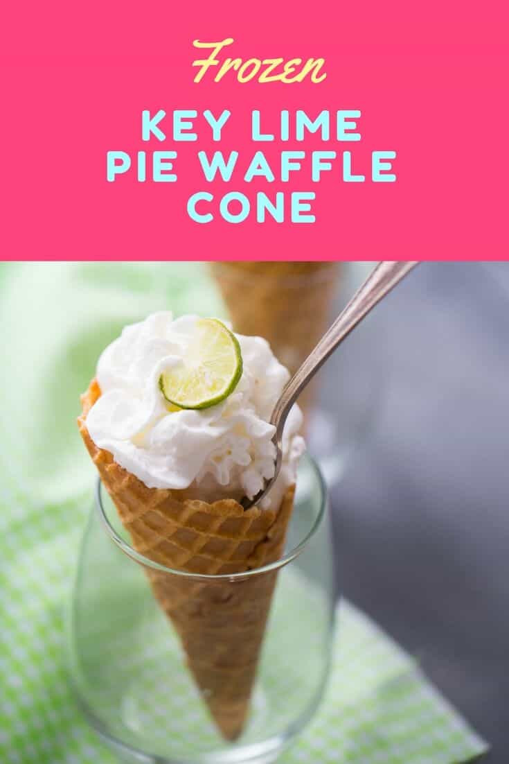 Nothing screams summer quite like key lime pie! This frozen key lime pie beats the summer heat, plus it is easy to make! The waffle cones makes this a fun and portable treat!