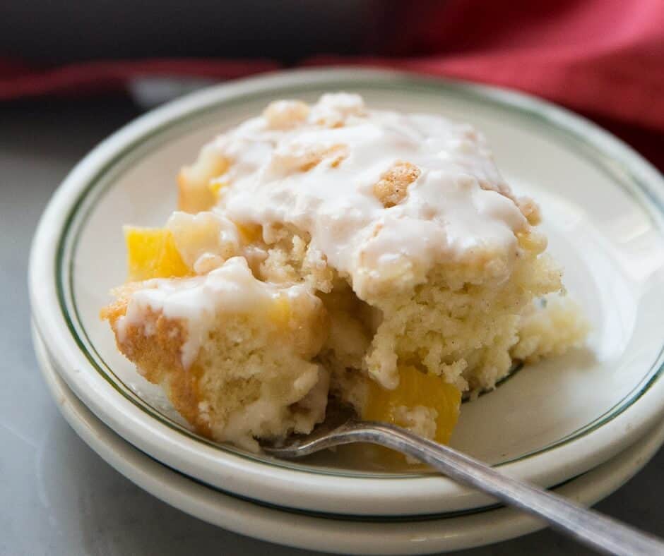 Peaches and cream are quite the pair in this easy coffee cake! This is a summer treat you have to try!