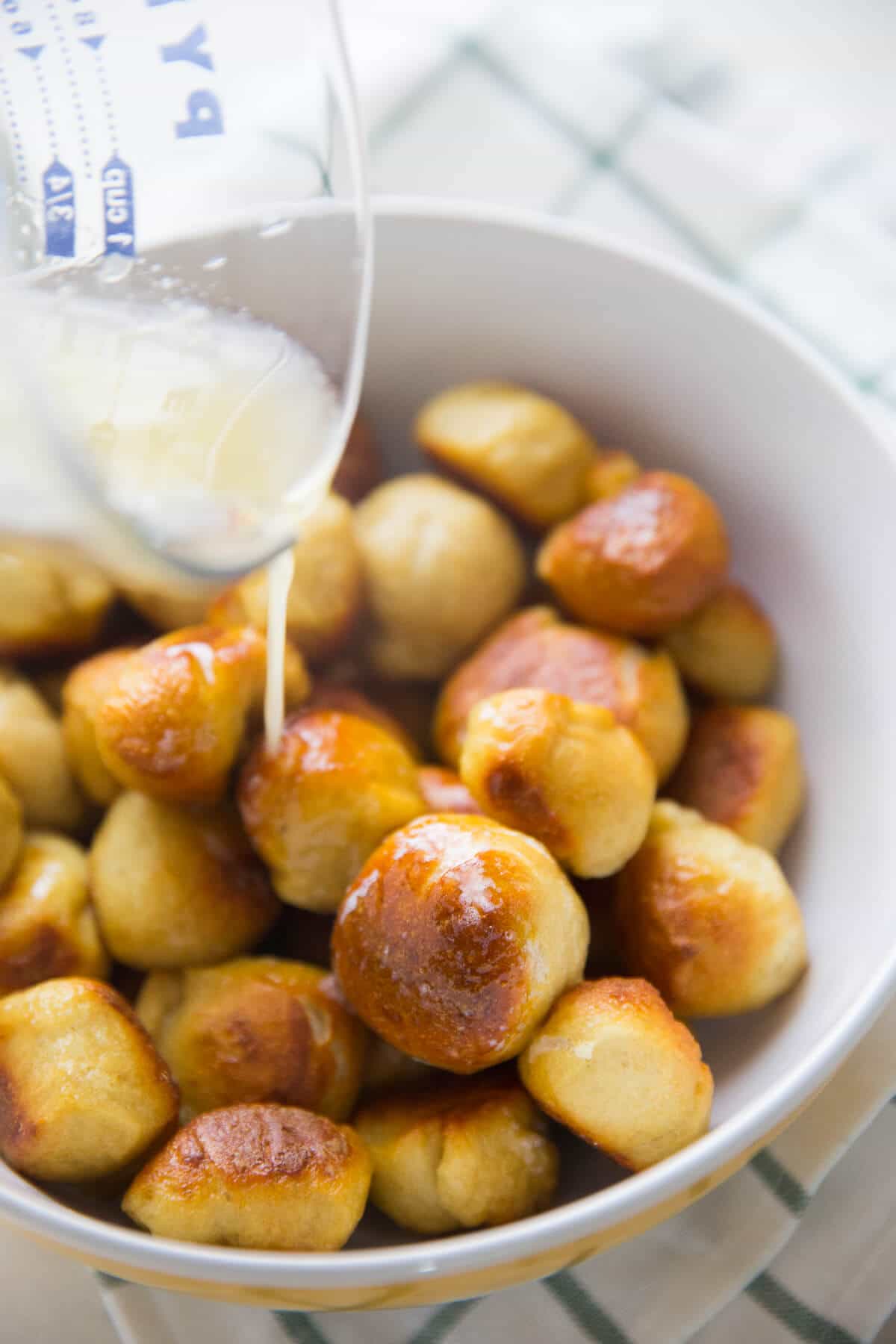 Soft ranch flavored pretzel bites are a snackers dream! Don't forget the Buffalo sauce!