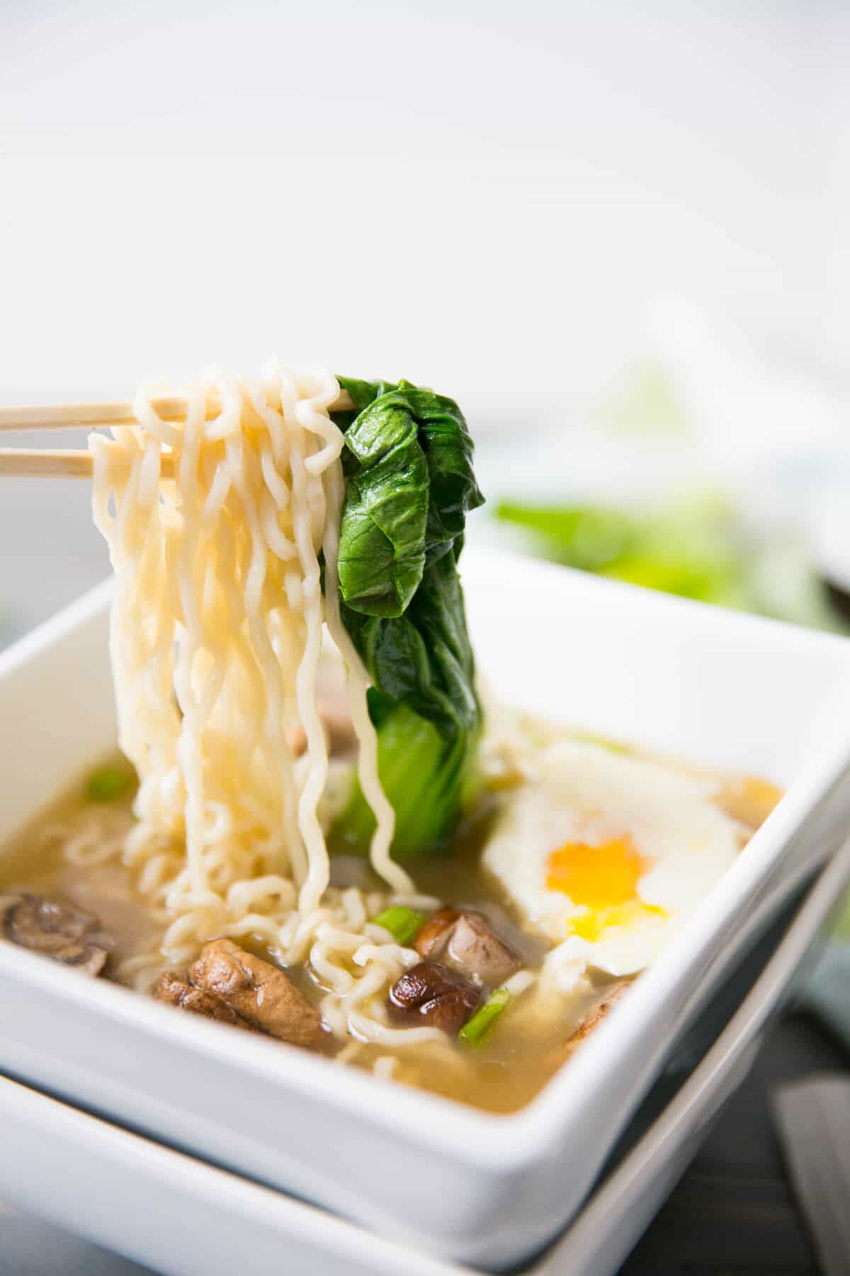 This Ramen Noodle Soup could replace chicken noodle soup as the most comforting soup in the world! The broth is full bodied, the ingredients simple and the process fast and easy!