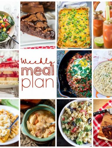 Weekly Meal Plan Week 115– 10 great bloggers bringing you a full week of recipes including dinner, sides dishes, and desserts!