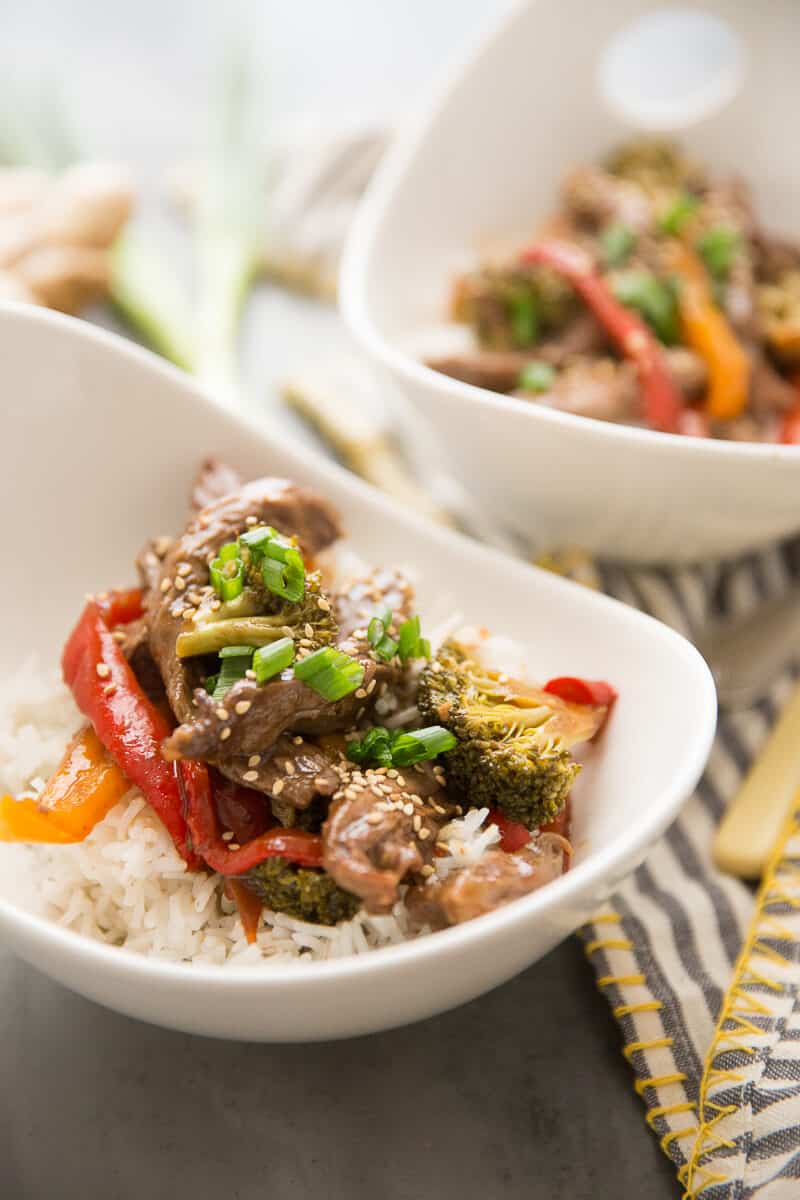 Saucy ginger beef is easy when made in the slow cooker! This simple recipe has amazing flavor the whole family will love!